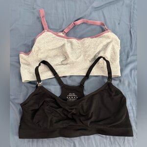 Women's Black and Gray Nursing Sports Bra Size XXL